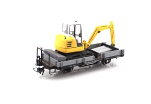 Niederbordwaggon mit Bagger [STLB]